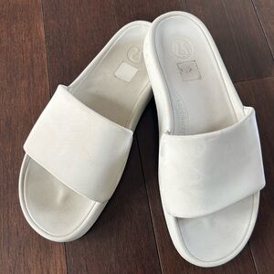 Lululemon White Slide Sandals